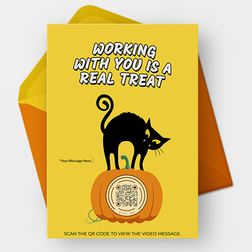 Fangs for the Fun: Office Halloween Card